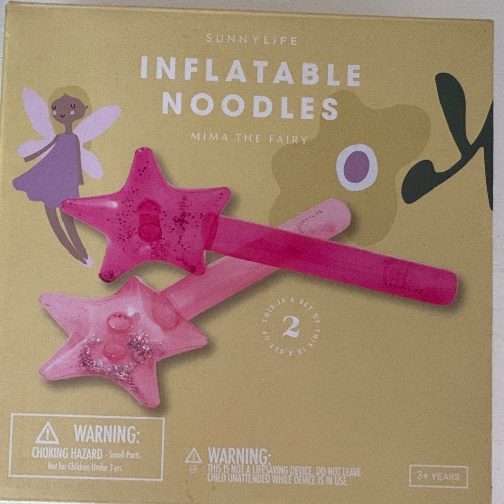 Sunnylife Pink Star Fairy Inflatable Noodles - Set of 2